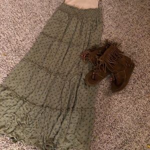 Tiered peasant skirt